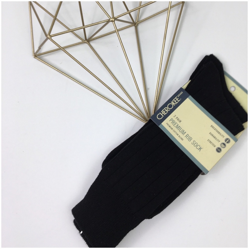 Cherokee Premium Rib 2Pr Sock NWT